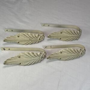 Vintage Curtain Holder Hooks Tie Backs Metal Angel Wings MCM Home Decor